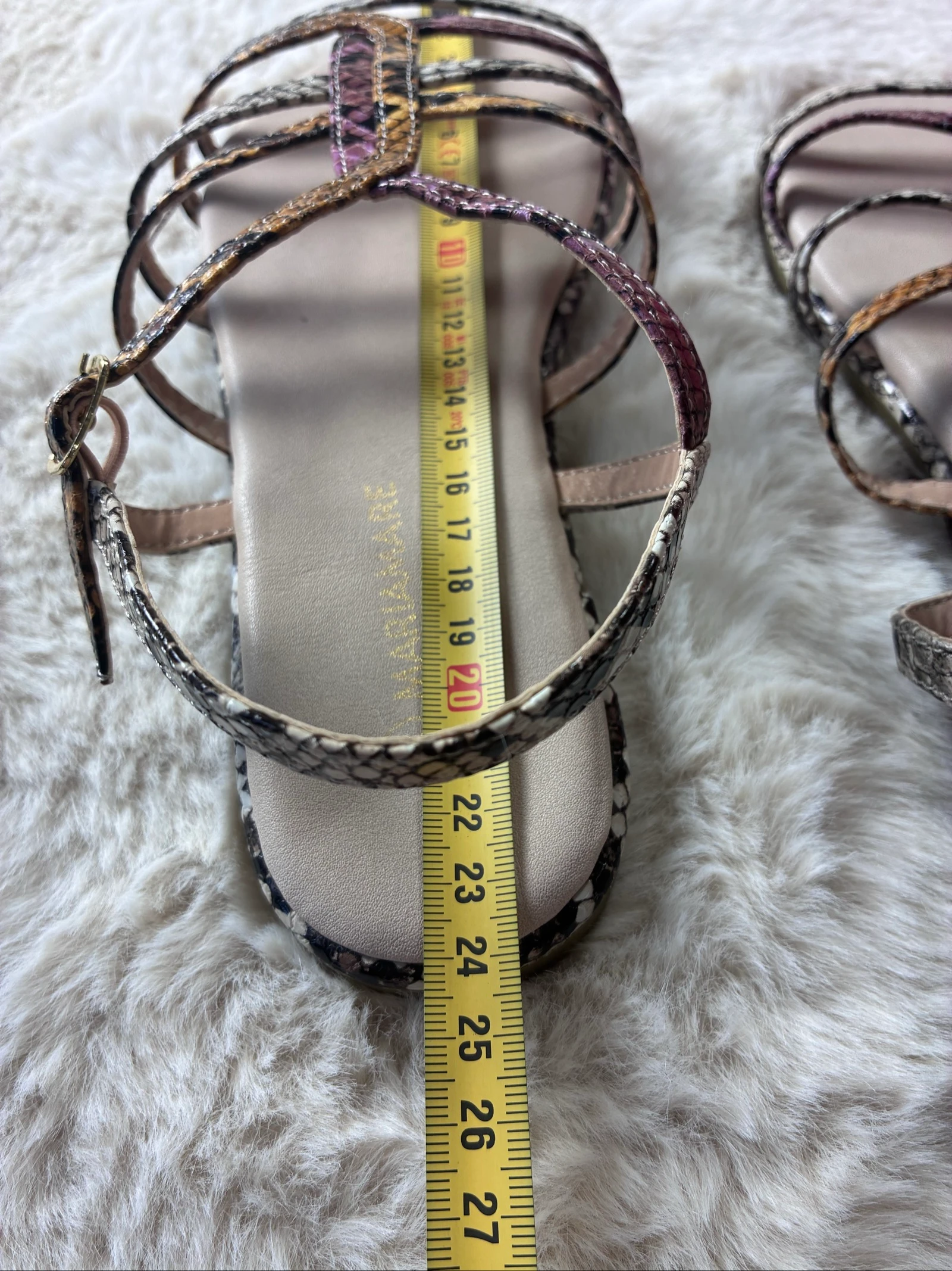 Sandalias planas Mariamare efecto pitón / serpiente T.36 - Nuevas – photo 6